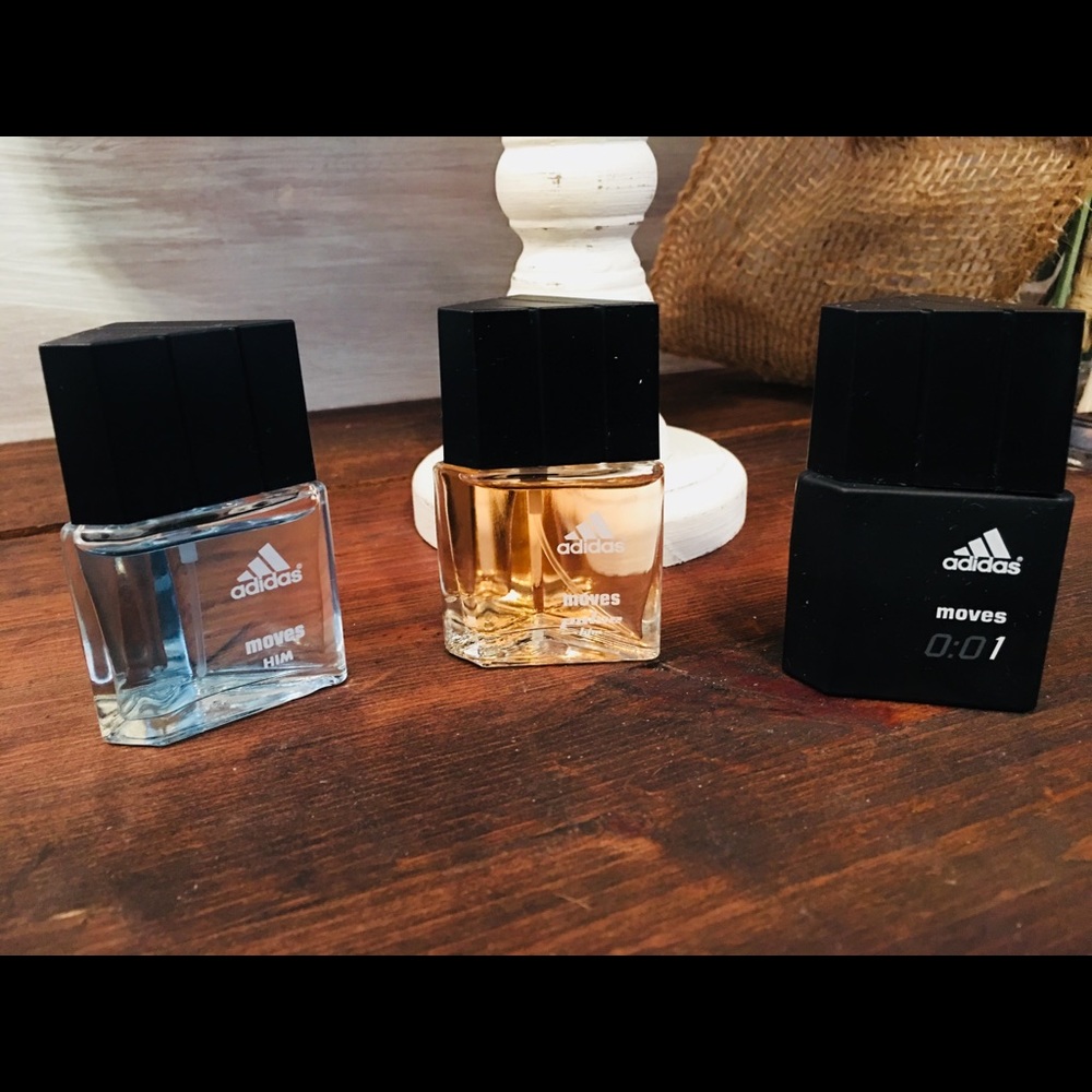Men’s Cologne by Adidas Moves Him, Pulse and 0:01.
